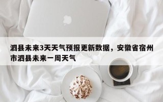 泗县未来3天天气预报更新数据，安徽省宿州市泗县未来一周天气