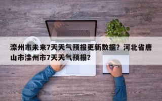 滦州市未来7天天气预报更新数据？河北省唐山市滦州市7天天气预报？